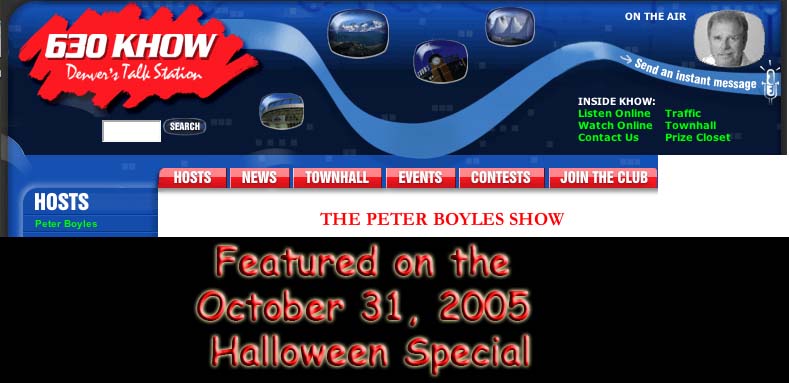 Peter Boyles 2005 Halloween
                Special